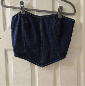 SHEIN Mod Blue Denim Tube Top